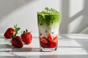 Strawberry Matcha Latte