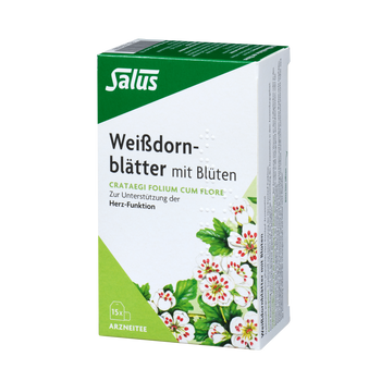 Salus Weißdornblätter mit Blüten