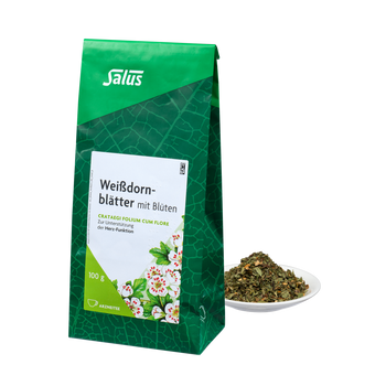 Salus Weißdornblätter mit Blüten