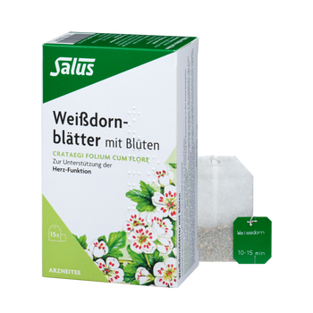 Salus Weißdornblätter mit Blüten